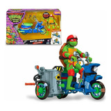 Tortugas Ninja Battle Cycle Set Muñeco Con Vehiculo Delmy 