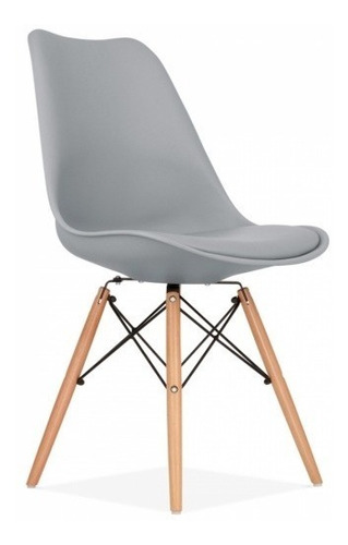 Set 4  Silla Tulip Escandinava Eames Madera - Alto Impacto