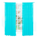 Cortinas Lisas Largas Color Turquesa Soft Elefantito