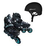 Patines Linea Ajustables Na Fitness Urbanos +mochila + Casco