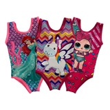 Kit 6 Body Roupa Praia Resistente Meninas Curto Princesas