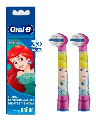 Repuesto Cepillo Electrico Oral B Kids Princess +3 Años X2