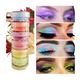 Set De 6 Sombras Pigmentos Polvo Maquillaje Ojos