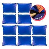 10 Fronha Capa Impermeavel Protetor P Travesseiro 50x70 Azul