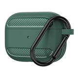 Capa Case Protetora Premium Carbono Compatível AirPods Pro Cor Verde