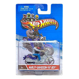 Hot Wheels Harley Davidson Fatboy Moto Cruiser Chopper