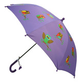 Paraguas Foxfire Para Niños Con Patrón Sólido, Color Morado 