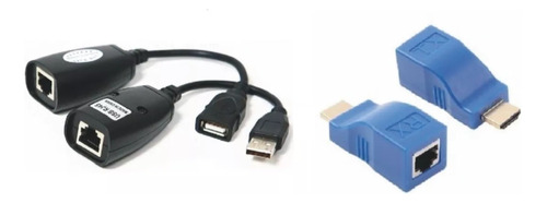 Extensor Usb Por Utp Rj45 De Red Hasta 45 Mts + Ext Hdmi 30m