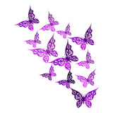 Adhesivo Mural Con Forma De Mariposa, 24 Unidades