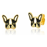 Aros Bulldog Hipoalérgicos Oro Laminado 18k Calidad Cracco.