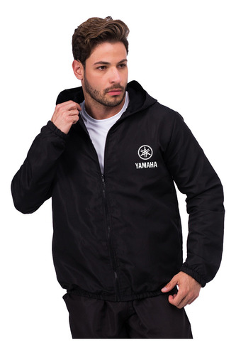 Roupa Jaqueta Masculina Corta Vento Quentinha Estampa Yamaha