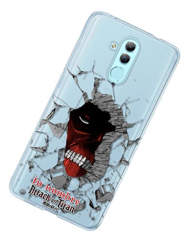 Funda Para Huawei Attack On Titan Colosal Titán Tu Nombre