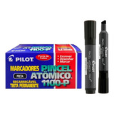 Marcador Atomico 1100-p Pilot Caixa C/12 Unid. Cor Preto