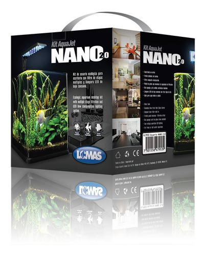 Acuario Nano Cubo 9 Lt Filtro Y Lampara Kit Aquajet