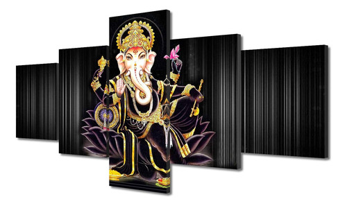 Tumovo Ganesha - Lienzo Decorativo Para Pared, 5 Piezas, Dec