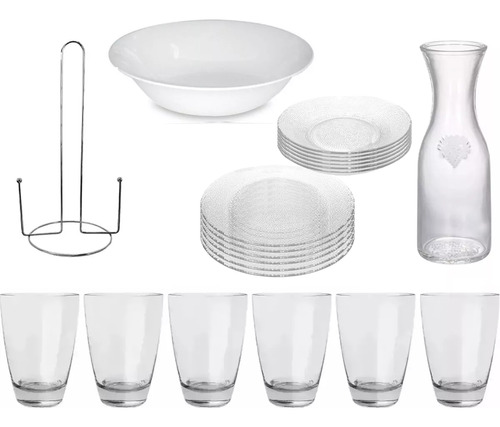 Set Vajilla Completa 6 Personas De Vidrio Platos Kuchen