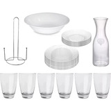 Set Vajilla Completa 6 Personas De Vidrio Platos Kuchen