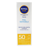 Protector Solar Facial Nivea Sun Piel Sensible 50 Fps 50ml