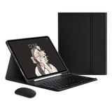 Black 12funda Con Teclado Y Ratón For Samsung Tab S6 Lite