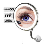 Espejo De Maquillaje Con Aumento 5x Con Iluminación Led 360.