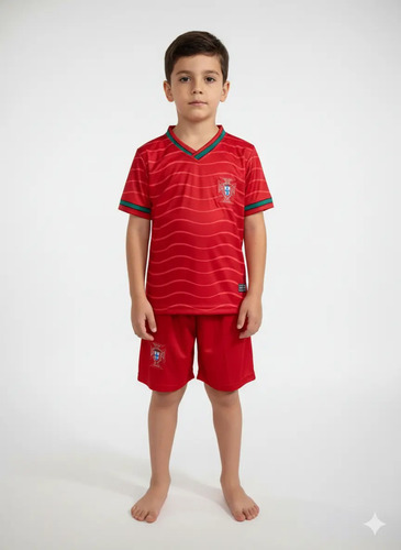Conjunto Portugal Cr7 Fútbol Niño 2pz Playera Y Short 4-12