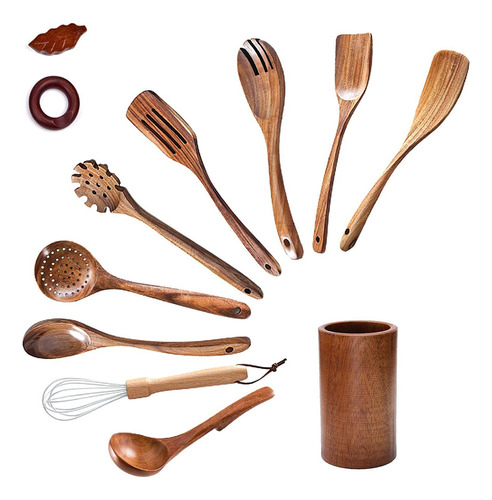 Juego De Cucharas De Madera For Utensilios De Cocina.