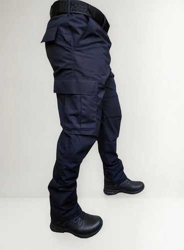 Pantalón Táctico Comando  Ripstop Azul Policial Seguridad | Meses sin interés