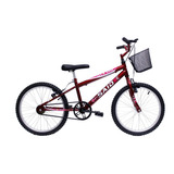 Bicicleta Aro 20 Infantil Feminina Cesta+capacete De Brinde