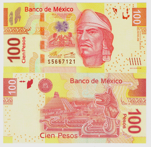 Billete De Mexico $100 Nezahualcóyotl Nuevo Sin Circular2014