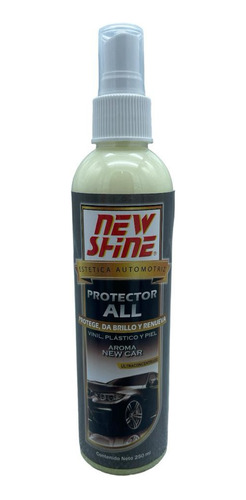 Protector All Brillo Vinil Plástico Y Piel Spray New Shine