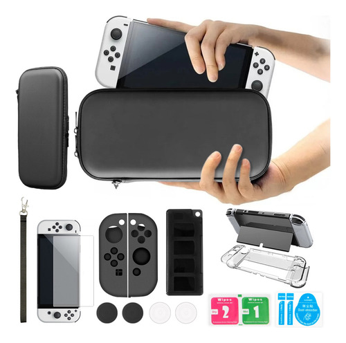 Kit De Accesorios Estuche Para Nintendo Switch Oled 17 En 1