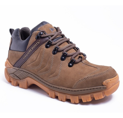 Bota Coturno Masculino Couro Legítimo Cano Curto Trilha Top