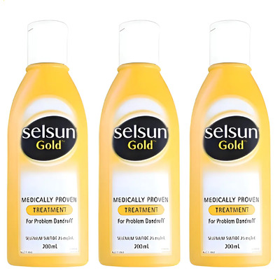 3 X Champú Selsun Gold Con Aminoácidos De Sulfuro De Selenio | Envío gratis