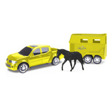 Carrinho Pick-up Rx L200 Haras - C/ Cavalo - Roma Brinquedos