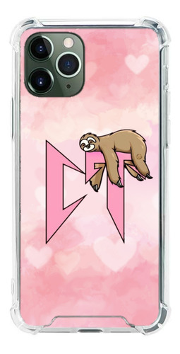 Funda C T Rosa Corazones Para iPhone Antigolpes