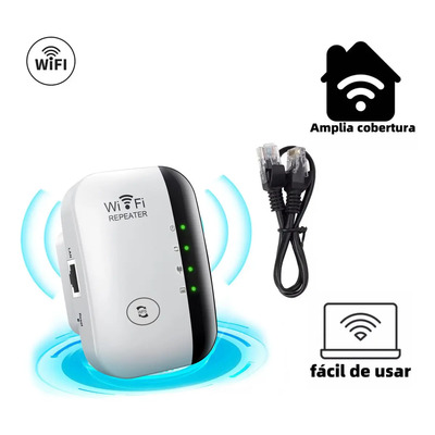 Yixoo Repetidor Extensor y Amplificador de Señal WiFi E-9341 - 300 Mbps en Banda 2.4 GHz (802.11b\u002Fg) - Router Inalámbrico Compacto con Puerto LAN\u002FWAN - Plug and Play con Botón WPS - Color Blanco | MercadoLibre