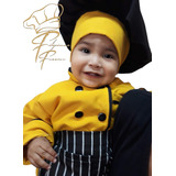 Filipinas Chef Fussion, Traje Niño Amarillo Bies Negro