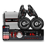 Kit Mp3 Player + Falante  6 Pol 240w + Taramps Ts400x4