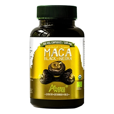 Maca Peruana Negra Orgánica Frasco Con 100 Cápsulas De 500mg | Meses sin interés