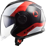 Casco Abierto Moto Ls2 570 Verso Technic Doble Visor