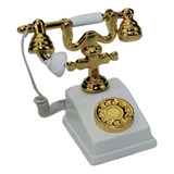 Modelo De Teléfono Retro En Miniatura, Blanco, Decoración Vi