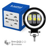 Par Refletor Holofote Luminaria Farol 3 Leds 12v/24v Cor Da Carcaça Preto Cor Da Luz Branco-frio Com Angel Lumi