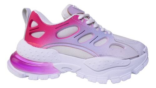 Zapatillas Mujer Con Plataforma Sneakers Eco Cuero Moda