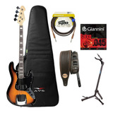 Contra Baixo Michael Bm675n Sk Sb 4 Cordas Jazz Bass + Kit