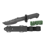 Cuchillo Tactico Profesional Campismo C/funda Y Pedernal