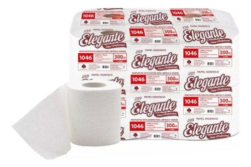 Papel Higienico Elegante Jumbo Premium X 300 Metros 8 Rollos