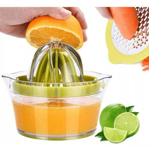 4 En 1 Exprimidor Naranjas Limones Manual Rallador Verduras