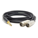 Cable Canon Xlr Macho  2 A Plug 6,5 Stereo 1 Mts Profesional