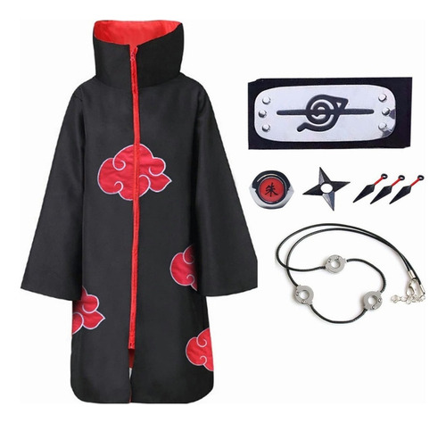 Akatsuki Naruto Bata Accesorios Capa De Cosplay