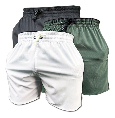 Kit 3 Shorts Esportivo Treino Academia Dryfit Premium